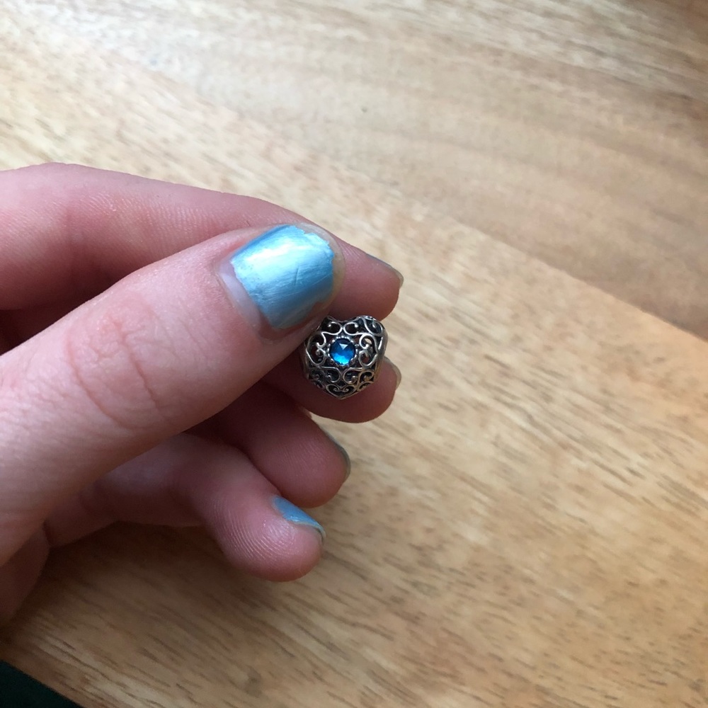 blue heart pandora charm